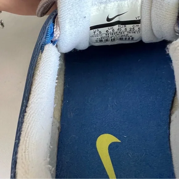 Nike Air Max 97 Blue Neon Yellow Trainers Size 7.5 - Picture 6 of 12